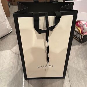 Gucci Black and White Gift Bag